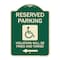 Signmission Reserved Parking Violators Will Fined and Towed Heavy-Gauge Aluminum Sign, 24" x 18", G-1824-22998 A-DES-G-1824-22998 - alternate 1